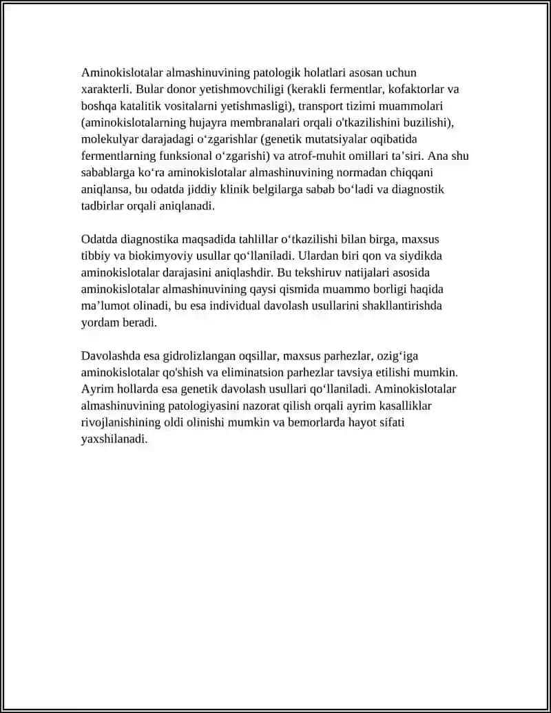 Aminokislotalar almashinuvining patologik anatomiyasi 4
