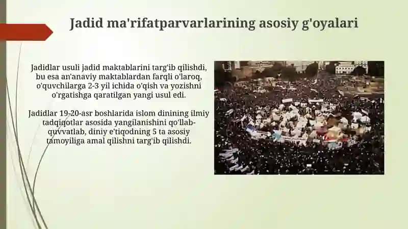 Jadidchilikning ijtimoiy-ma'naviy negizlari va rivojlanishi 4