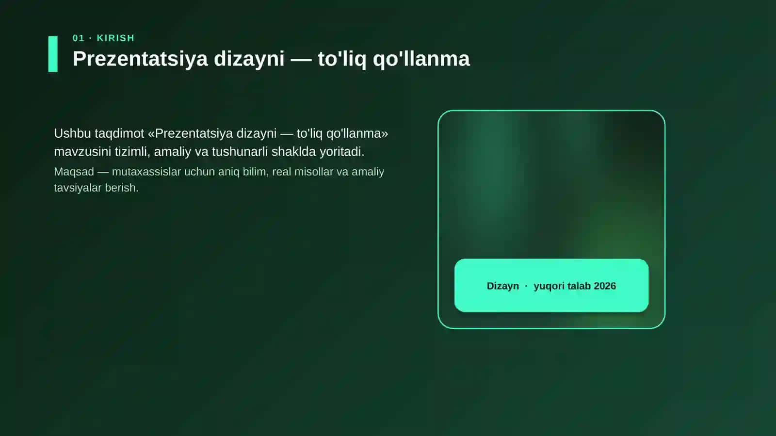 Prezentatsiya dizayni — to'liq qo'llanma 4
