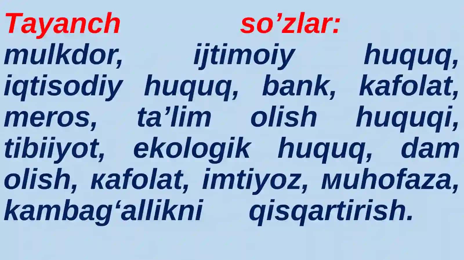 Yangi tahrirdagi  O‘zbekiston Respublikasi Konstitutsiyasida fuqarolarning iqtisodiy, ijtimoiy, madaniy va ekologik huquqlari 4