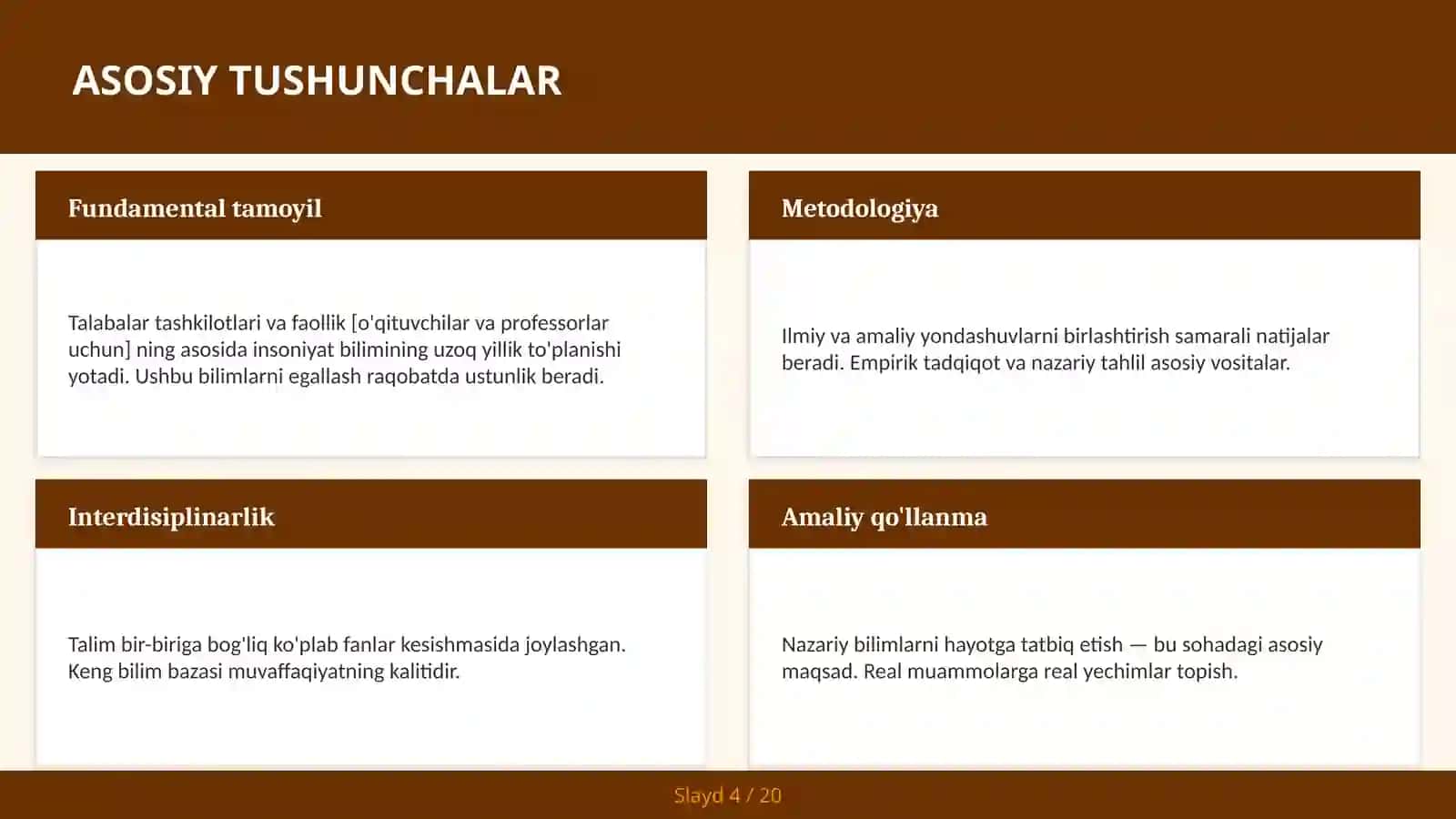 Talabalar tashkilotlari va faollik [o'qituvchilar va professorlar uchun] 4