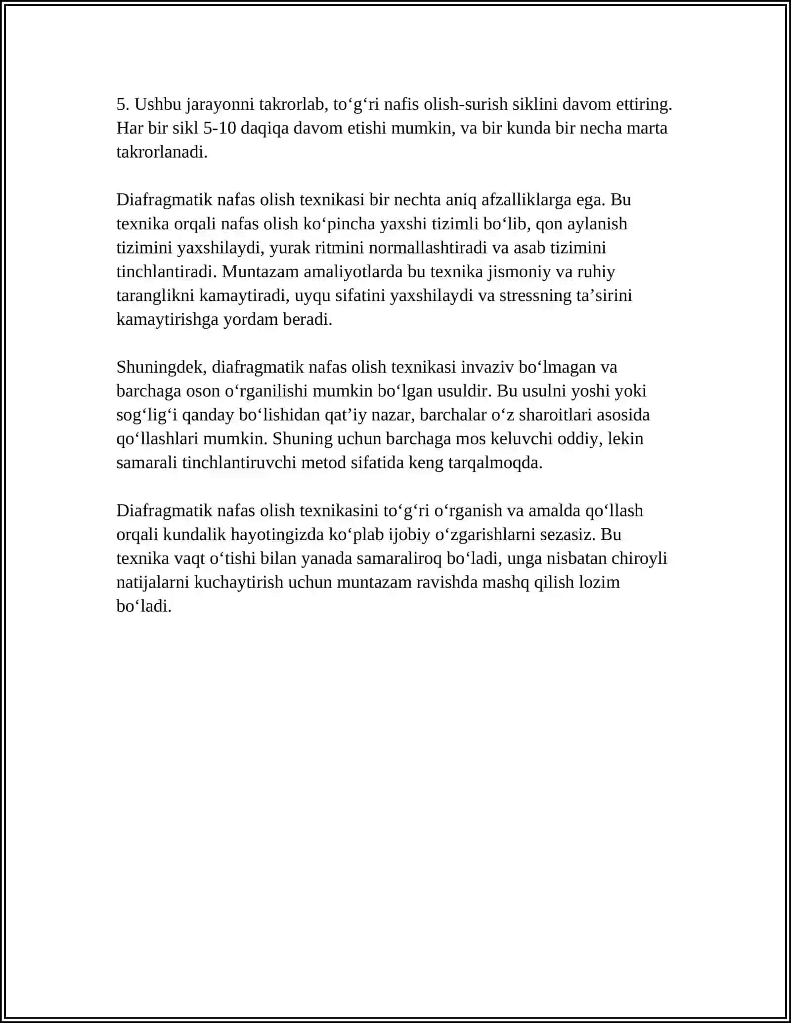 TINCHLANTIRUVCHI DAM OLISH TEXNIKASI 4