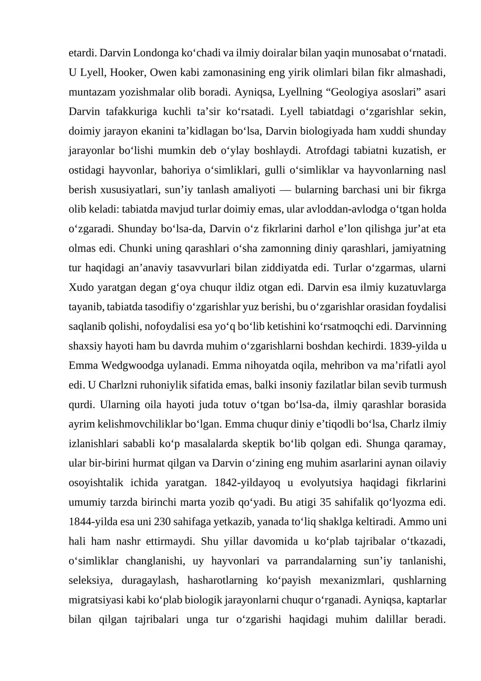 CHARLES DARWINNING HAYOTI VA ILMIY FAOLIYATI 4