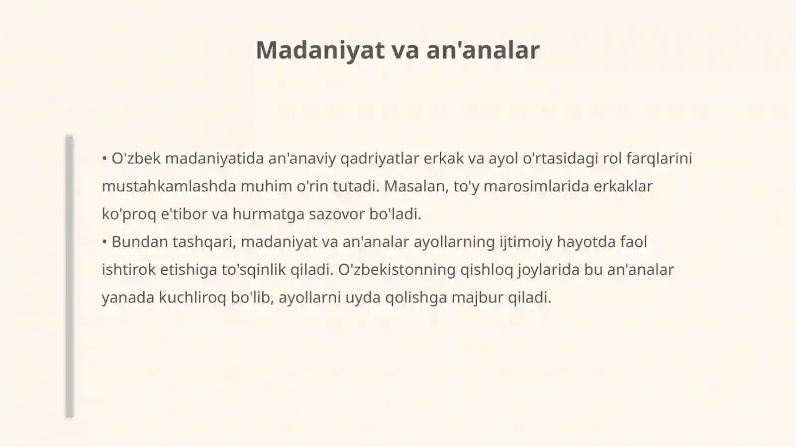JAMIYAT, MADANIYAT VA TILDA ERKAK-AYOL ZIDDIYATI 4