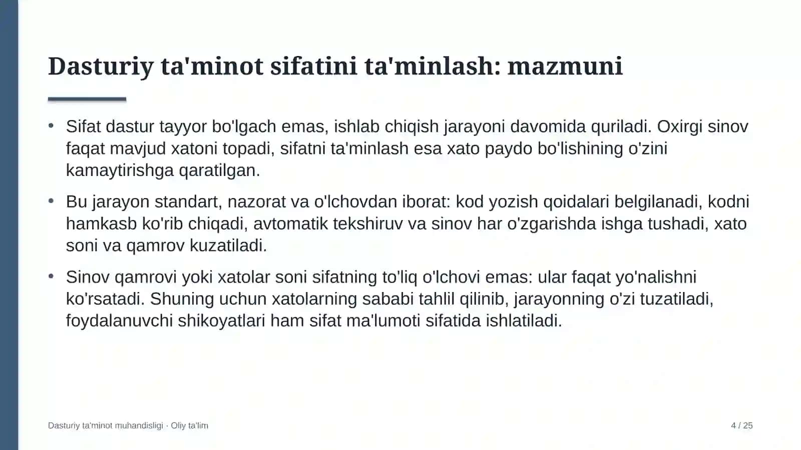 sanoatda dasturiy ta'minot sifatini ta'minlash 7487 4
