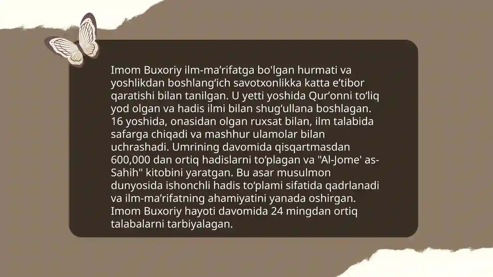 Imom Buxoriy ilm- ma’rifat haqidagi axloqiy qarashlari 4