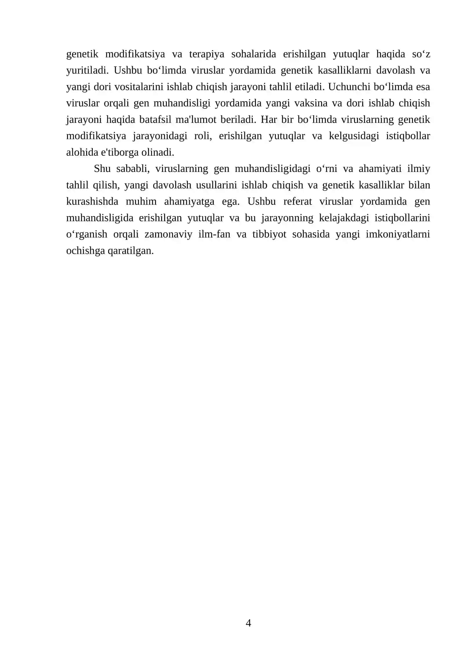Viruslarning gen muhandisligida qo'llanilishi va ushbu yo'naliahda erishilgan yutuqlari 4