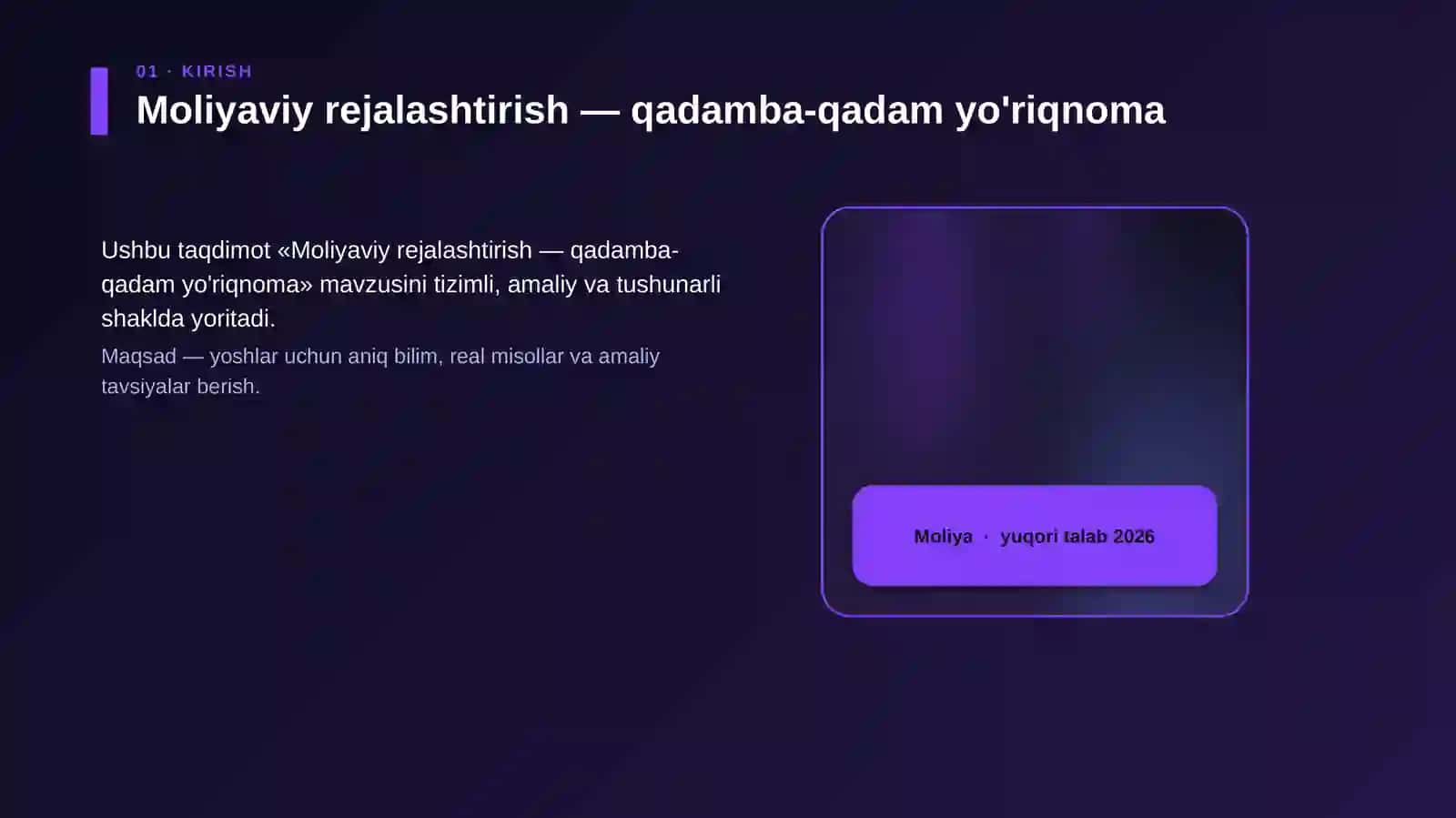 Moliyaviy rejalashtirish — qadamba-qadam yo'riqnoma 4