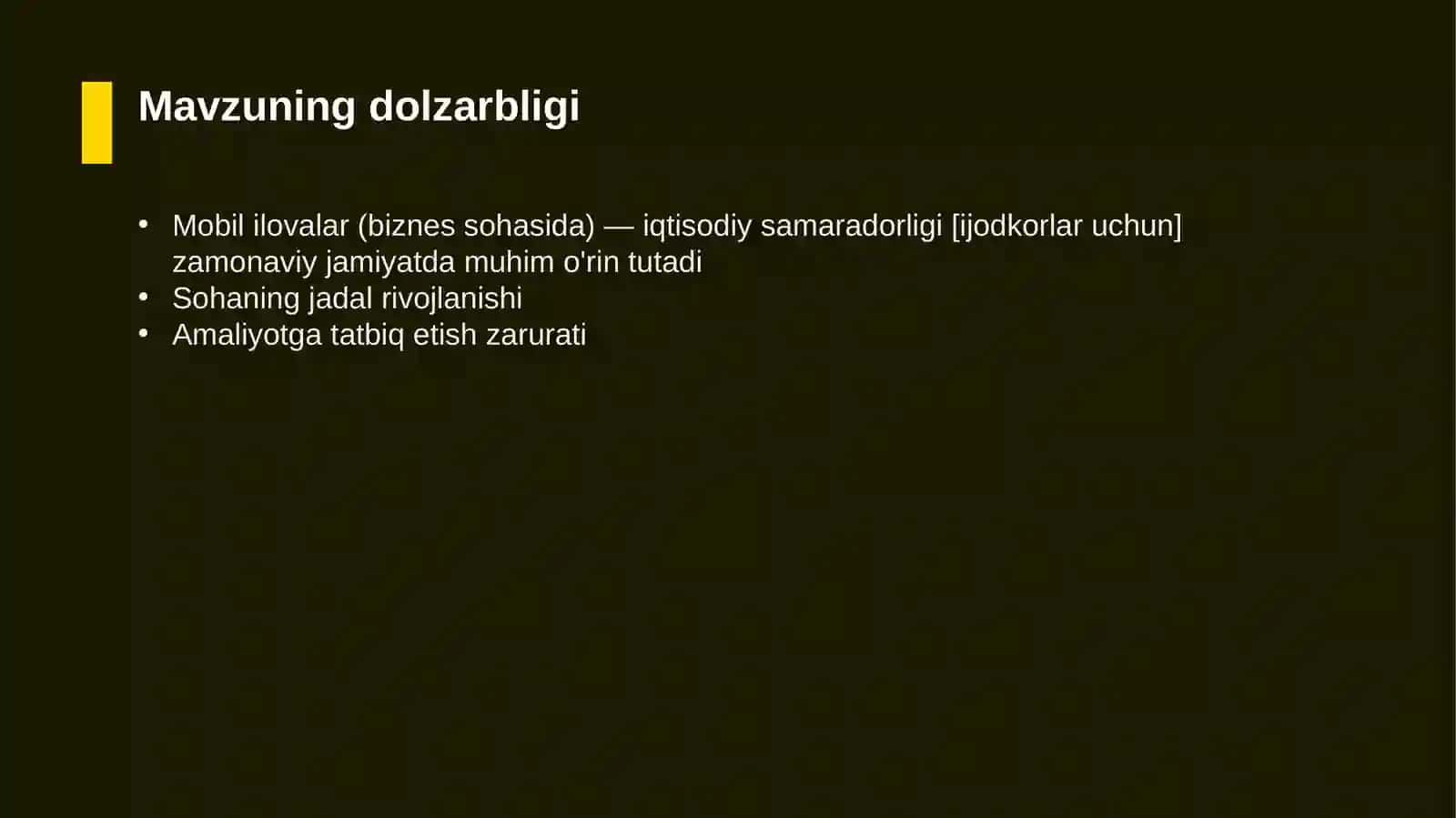 Mobil ilovalar (biznes sohasida) — iqtisodiy samaradorligi [ijodkorlar uchun] 4