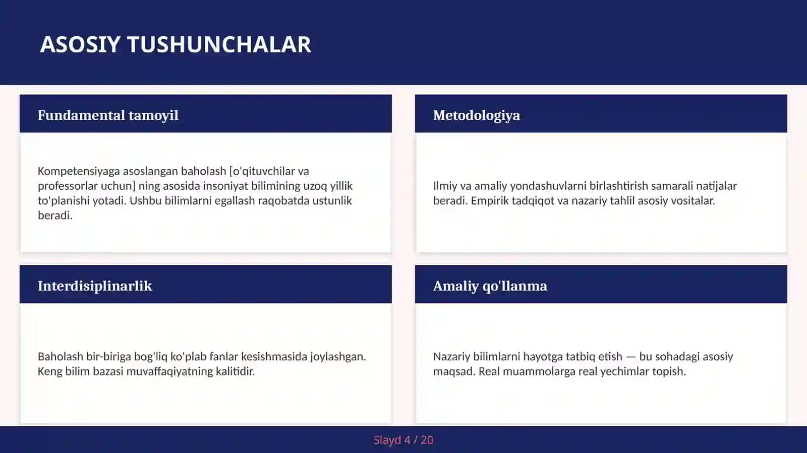 Kompetensiyaga asoslangan baholash [O'QITUVCHILAR VA PROFESSORLAR UCHUN] 4