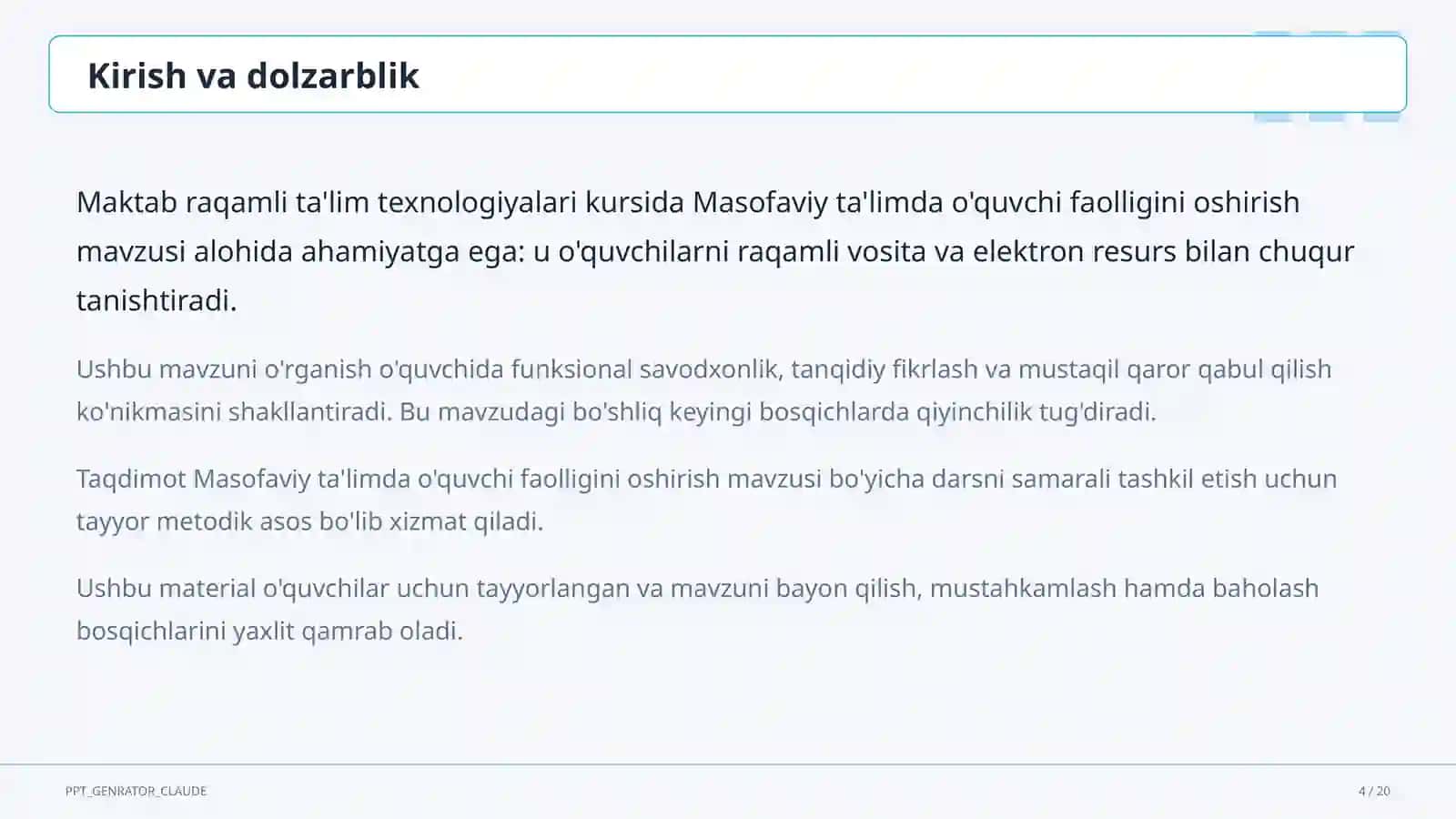 Raqamli ta'lim texnologiyalari 4