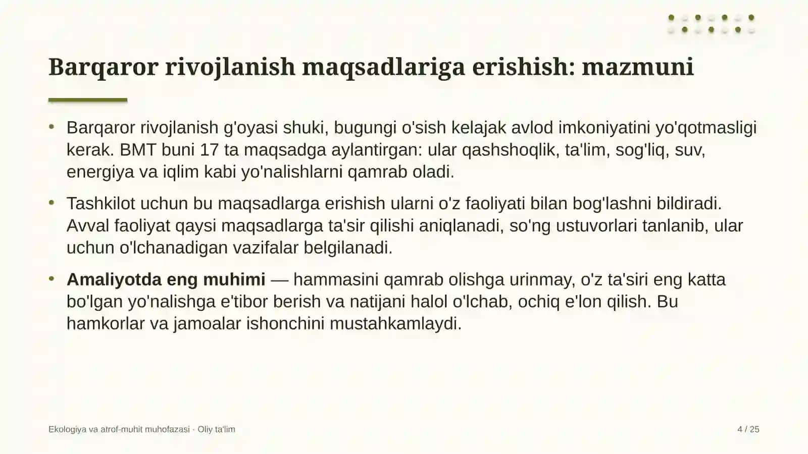 sanoatda barqaror rivojlanish maqsadlariga erishish 6664 4
