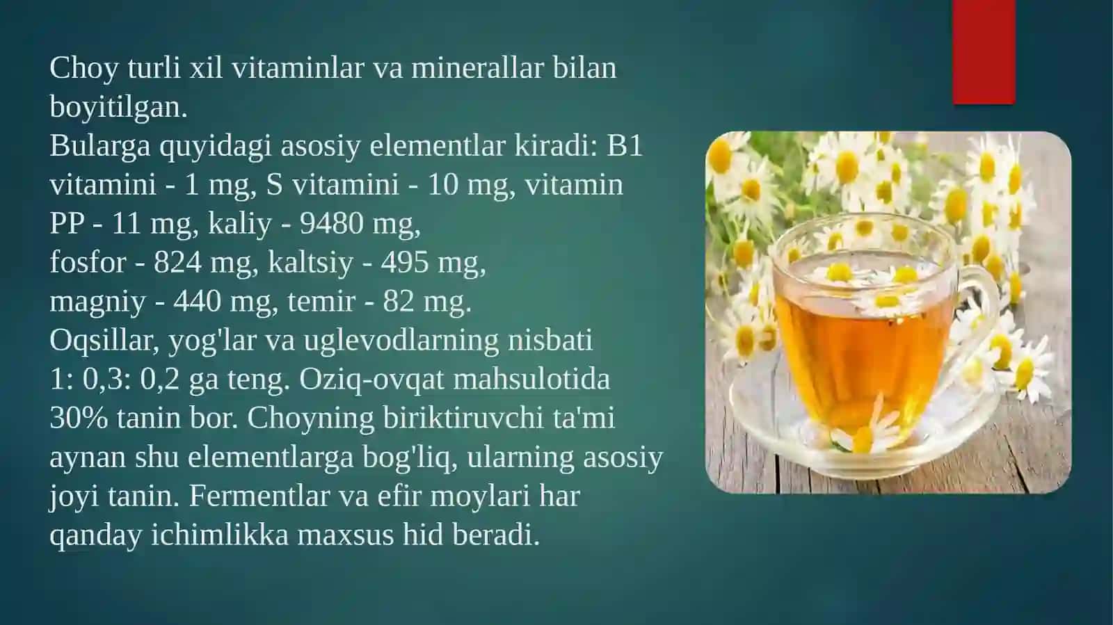 Choylar va yig’malar tarkibi va texnalogiyasi 4