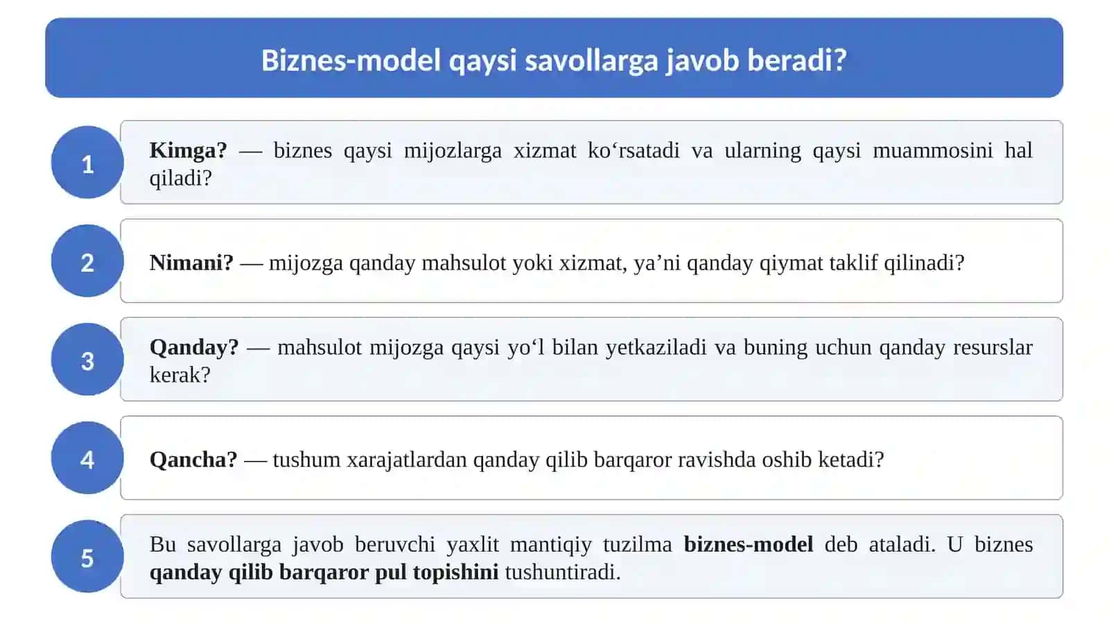 6-Mavzu_ Biznes model qanday ishlaydi. Tadbirkorlikda biznes model 4