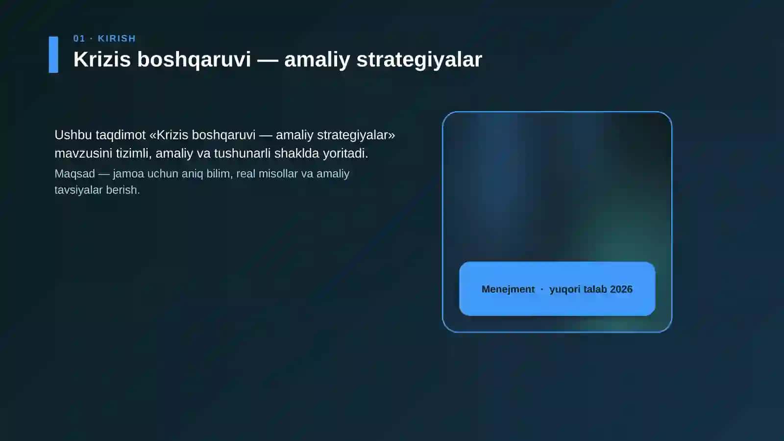 Krizis boshqaruvi — amaliy strategiyalar 4