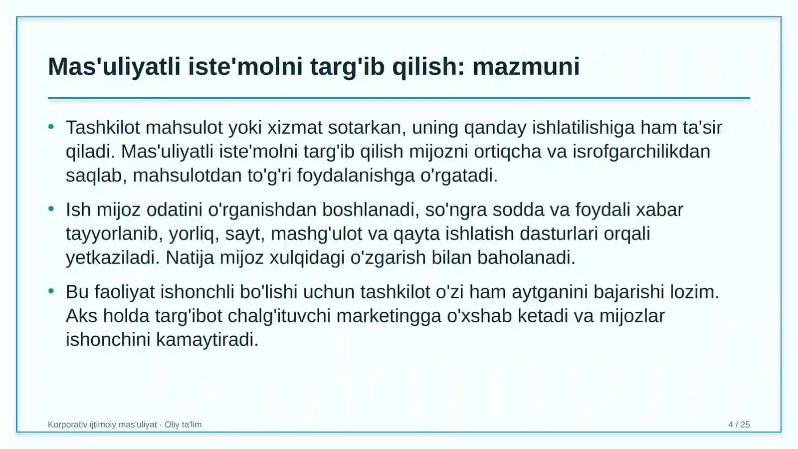 mashina traktor parklarida mas'uliyatli iste'molni targ'ib qilish 6456 4