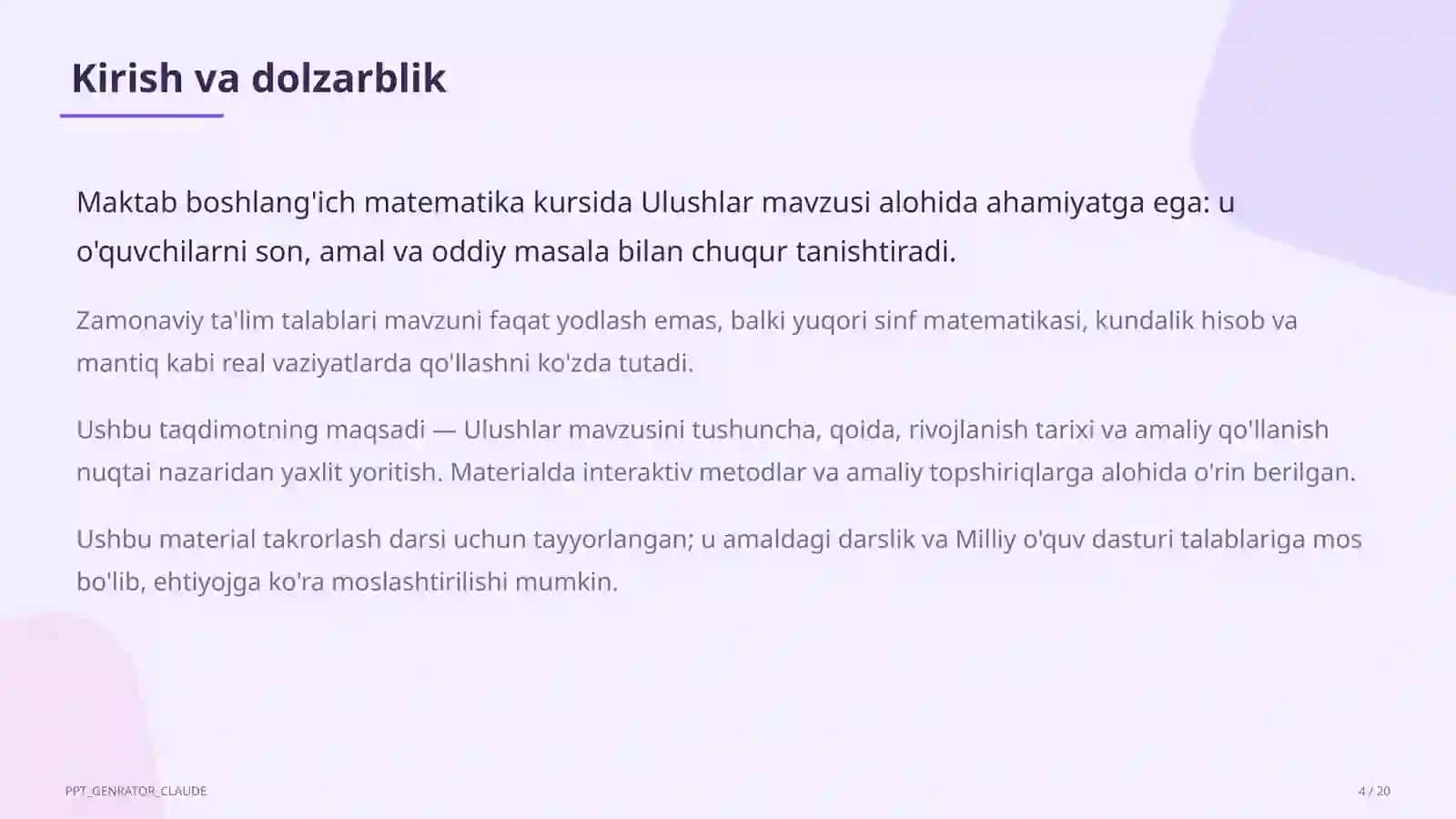 Ulushlar (3-sinf) 4
