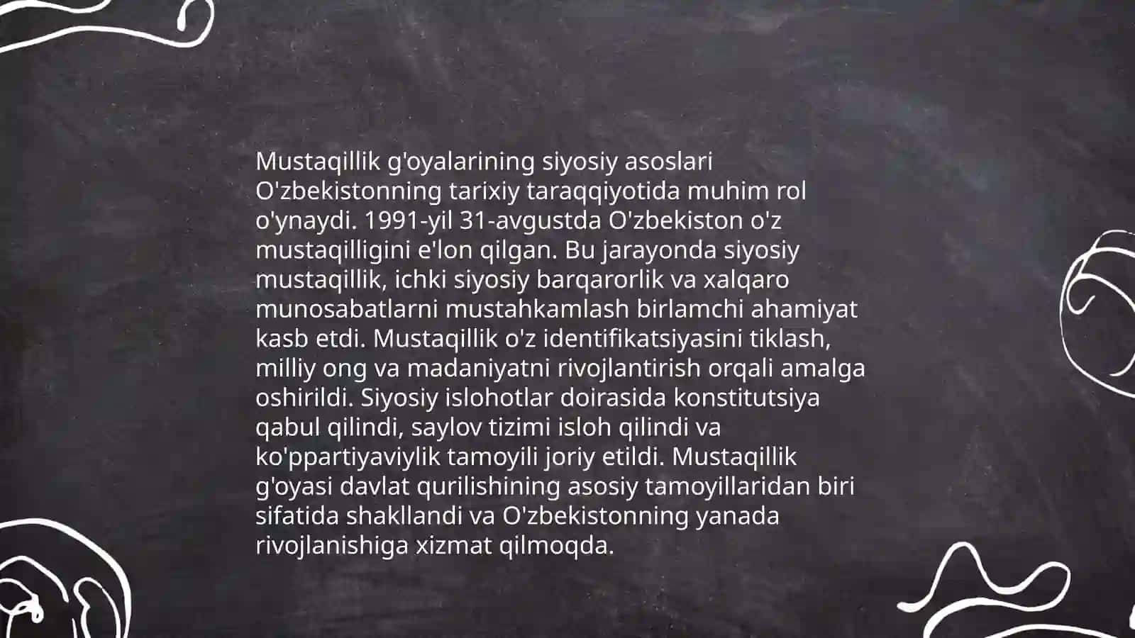 O'zbekistonda Mustaqillik G'oyalarining Tarixiy Asoslsri- Siyosiy, Ijtimoiy-Iqtisodiy va Madaniy Hayot 4