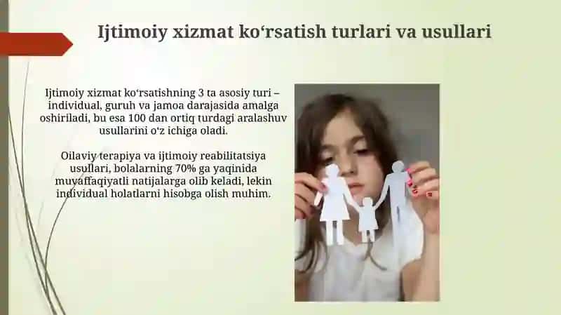 Ota ona qaramogʻisiz qolgan bolalar bilan ijtimoiy ish nazariyasi va huquqiy asoslari 4