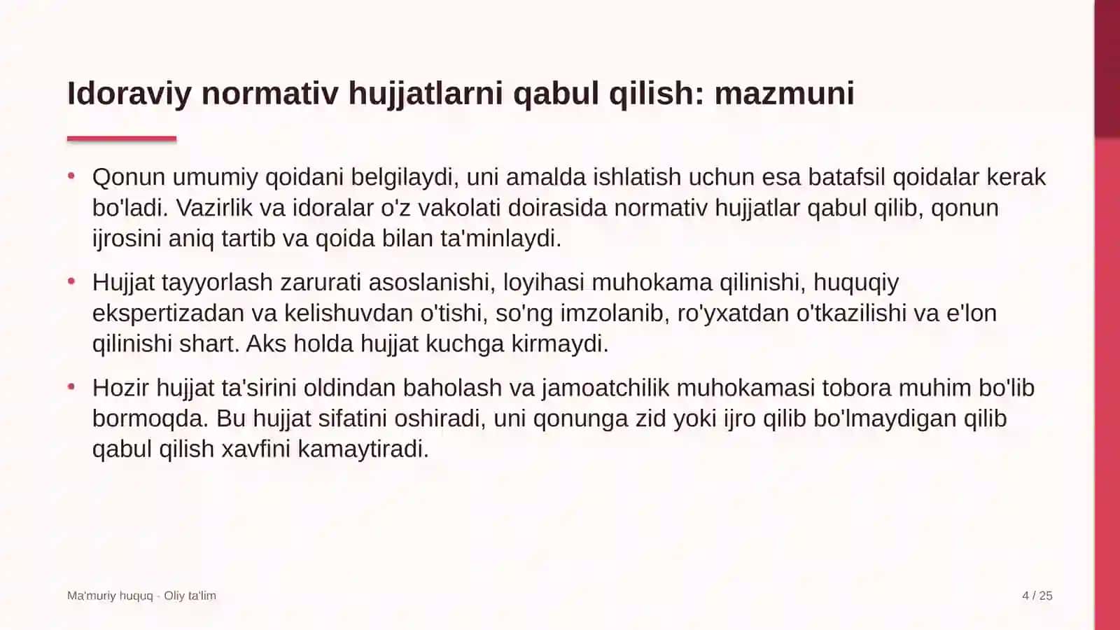 Chiqindilarni qayta ishlash korxonalarida idoraviy normativ-huquqiy hujjatlarni qabul qilish 4