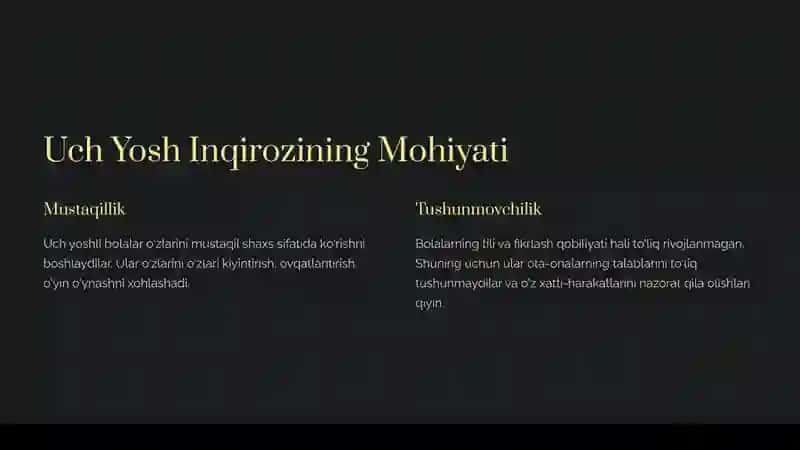 Uch Yosh Inqirozi: Bolani Tushunish va Yordam Berish 4