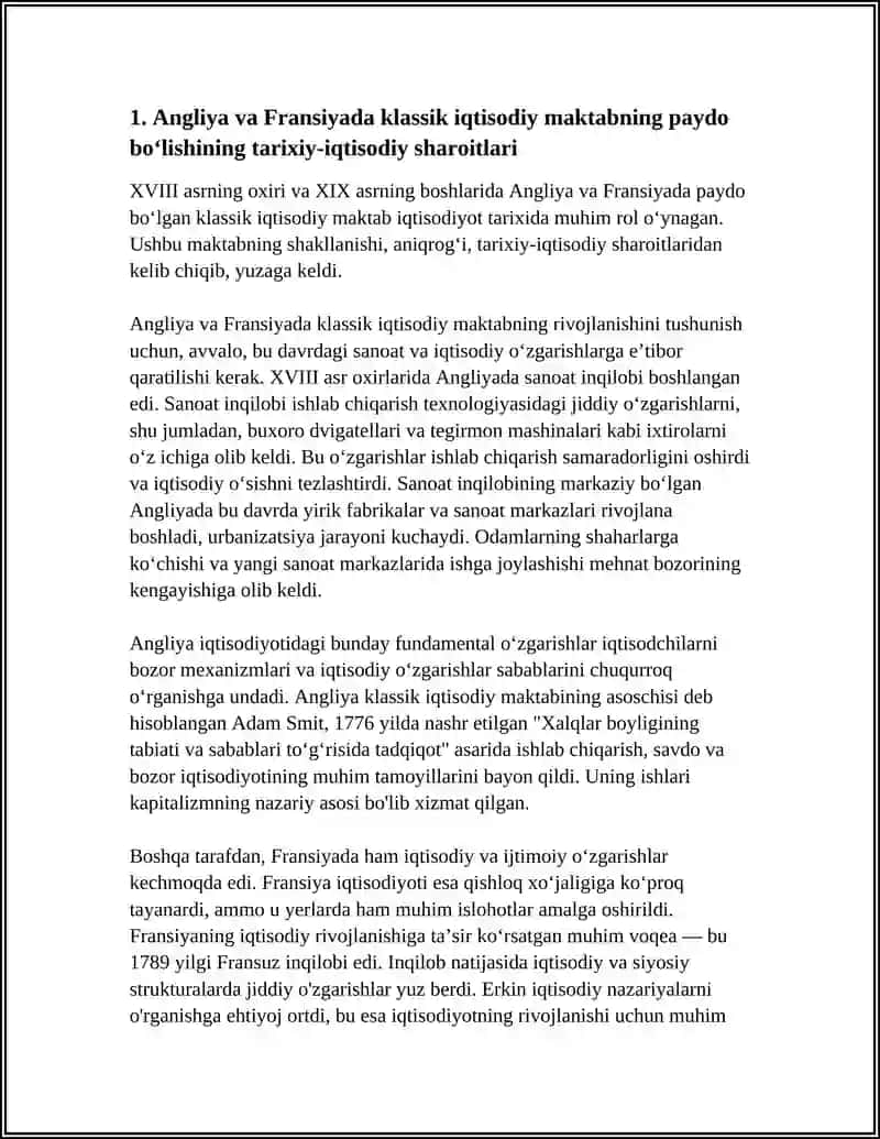 ANGLIYA VA FRANSIYADA KLASSIK IQTISODIY MAKTABNING SHAKLLANISHI 4