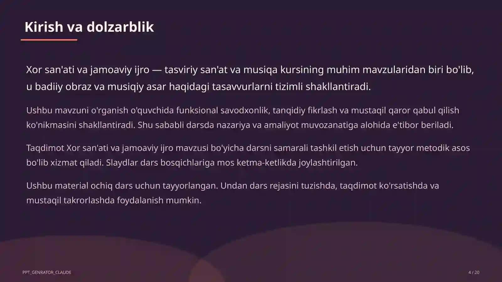 Xor san'ati va jamoaviy ijro (7-sinf) 4
