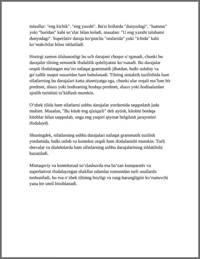 LOTIN TILI: SIFATNING ORTTIRMA DARAJALARI 4
