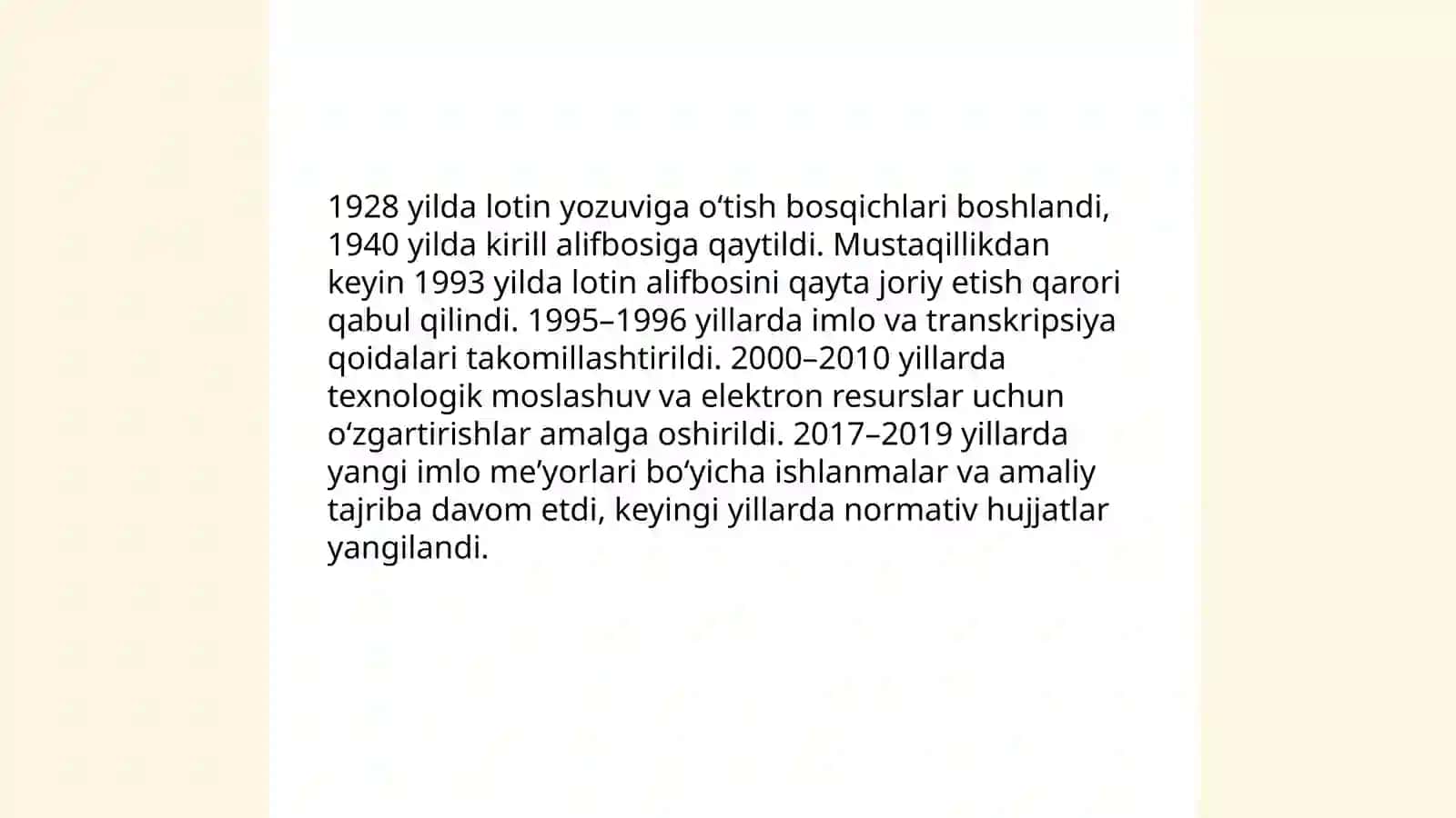 Madaniy nutqning imlo meʼyorlari. Oʻzbek lotin alifbosidagi yangi imlo qoidalari 4