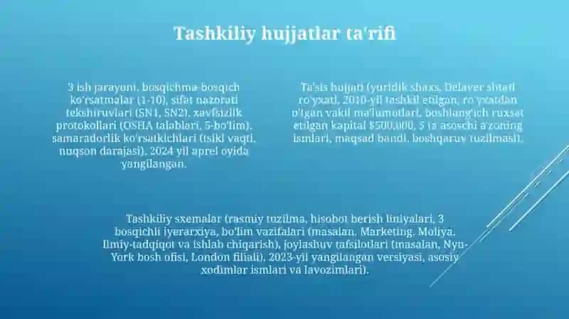 Tashkiliy hujjatlar va ularni rasmiylashtirish 4