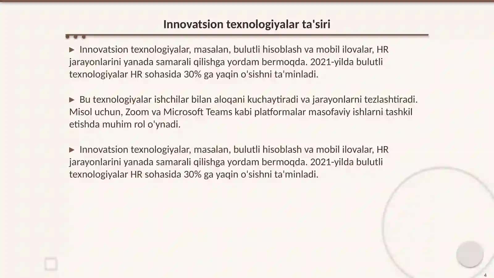 Inson resurslarini boshqarishda innovatsiyalar 4