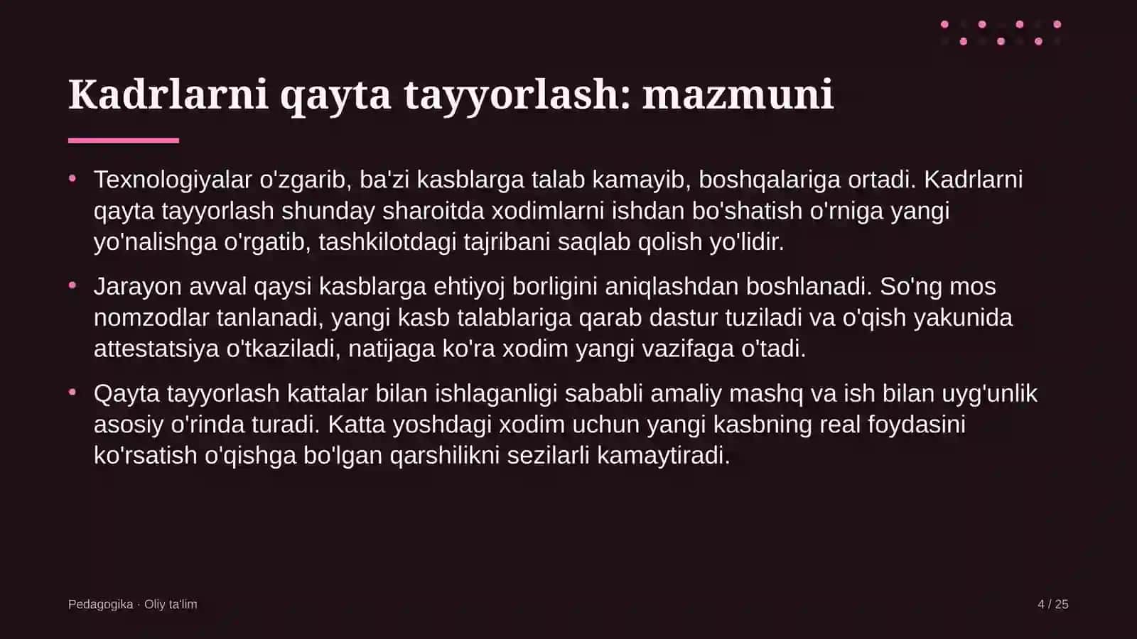 Yo'l harakati xavfsizligi xizmatida kadrlarni qayta tayyorlash 4