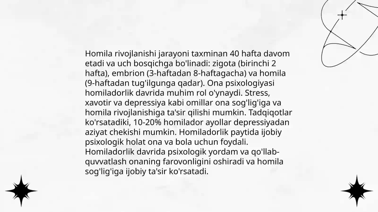 Prenital psixologiyaning asosiy muammolari toʻgʻrisida 4