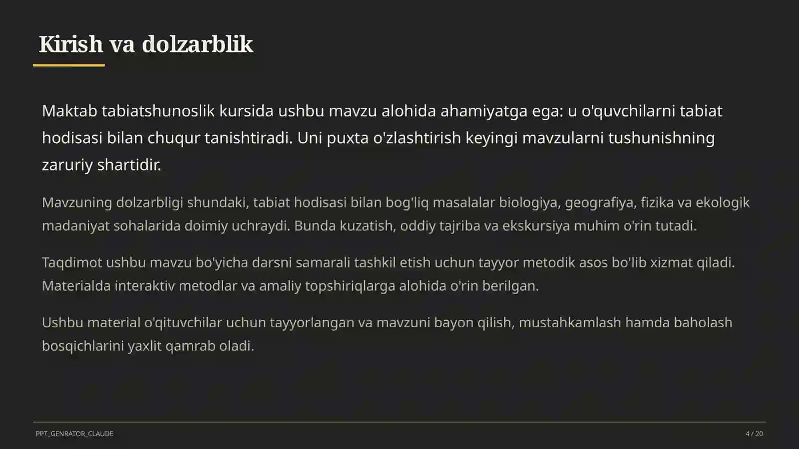 O'zbekistonning tabiiy zonalari: cho'l, tog', vodiy (4-sinf) 4