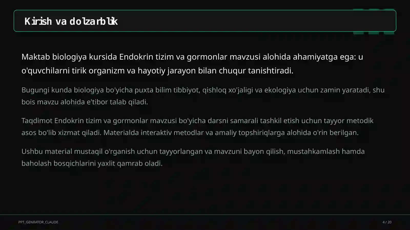 Endokrin tizim va gormonlar (8-sinf) 4