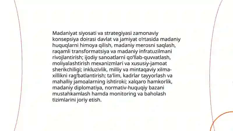 Madaniyat rivojlanishini zamonaviy Konsepsiyasi 4