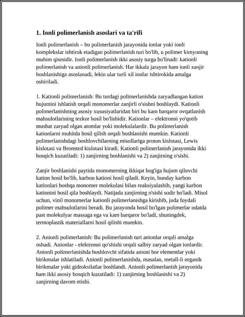 IONLI POLIMERLANISHNING JARAYONLARI VA QONUNIYATLAR 4