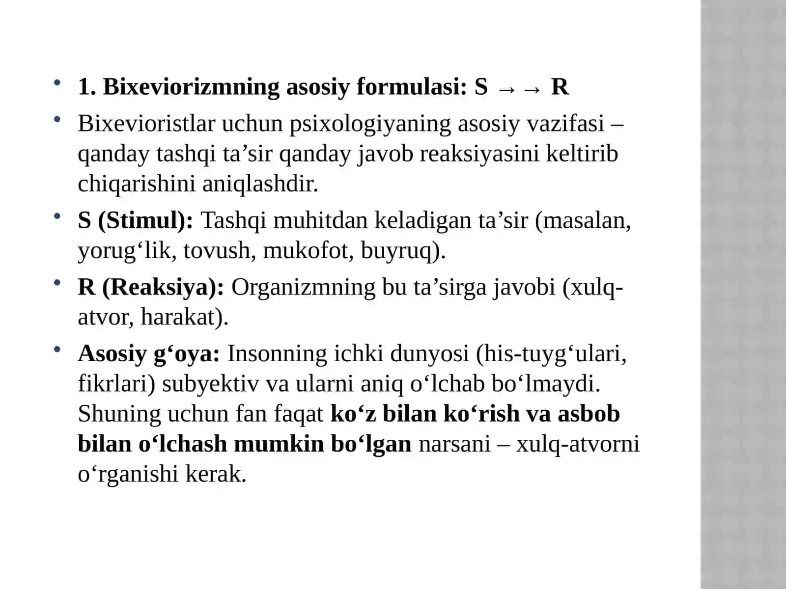 Bolaning psixik rivojlanishini Xulq-atvor qoidalarini o‘rganish muammosi sifatida 4