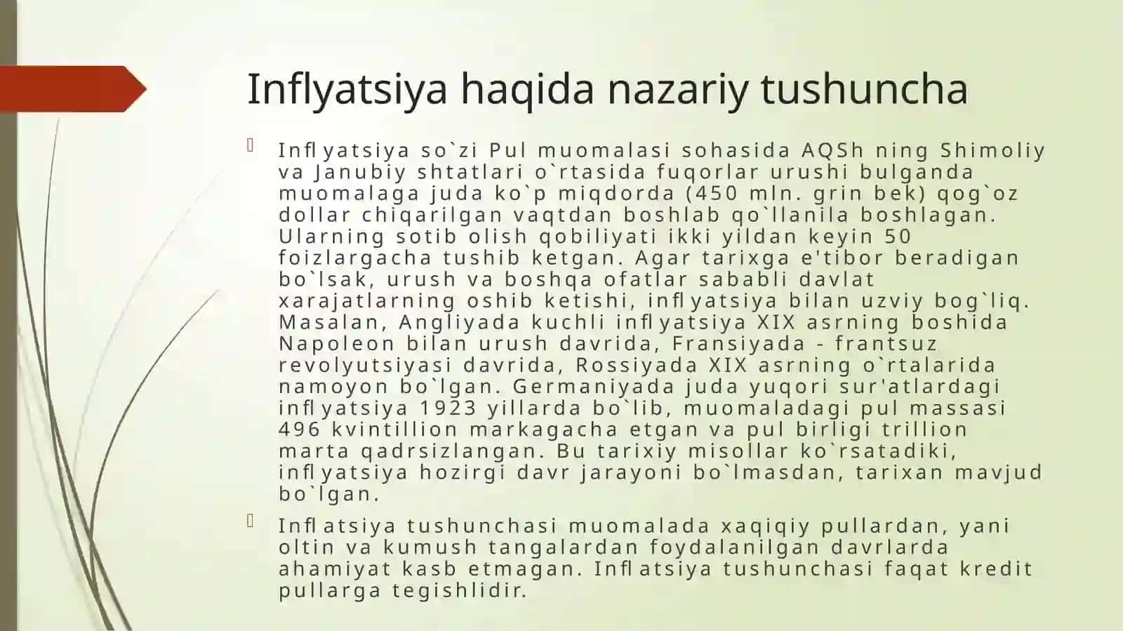 Inflatsiya turlari va ularning iqtisodiyotga ta’siri 4