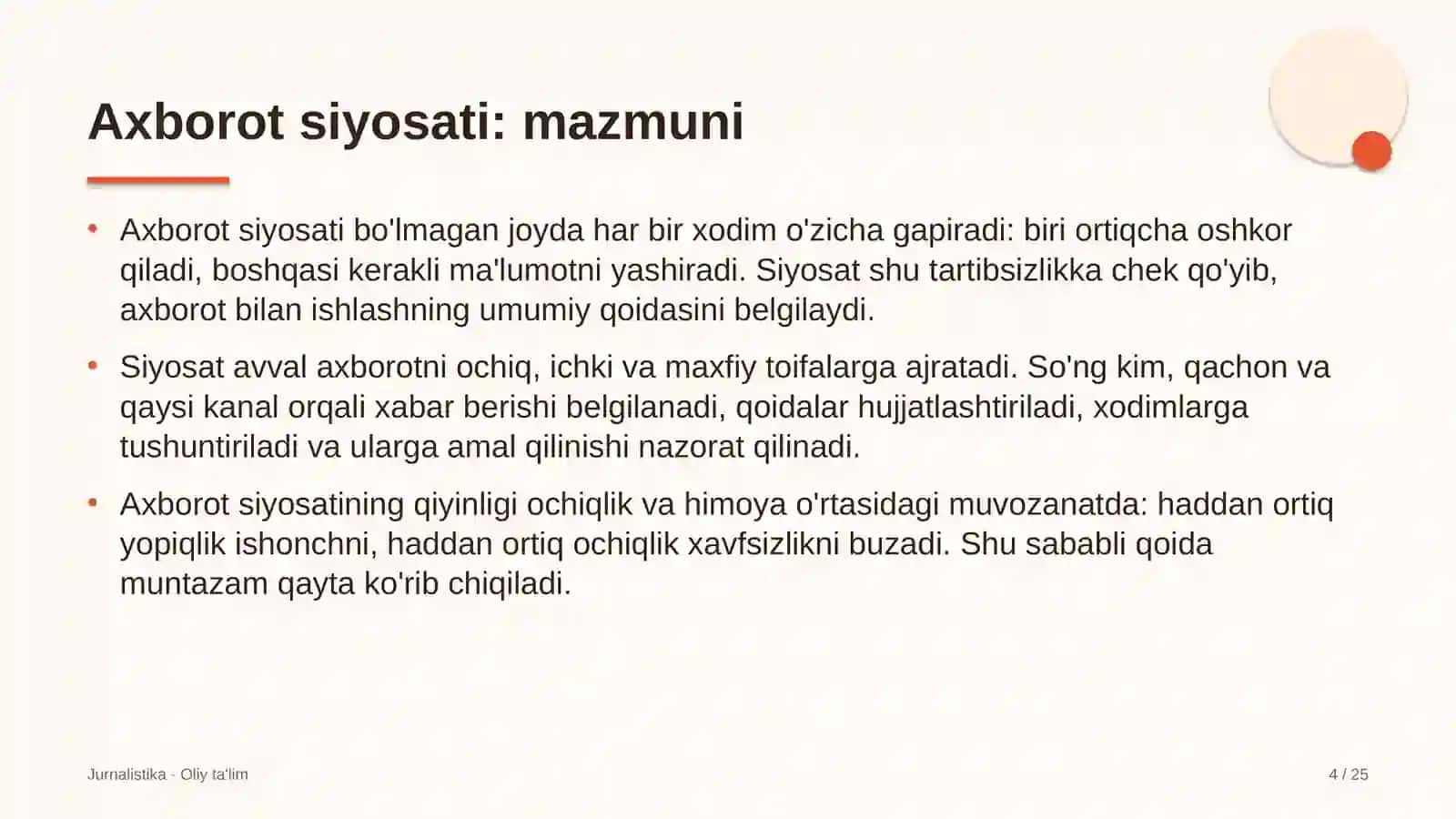 Fond birjasida axborot siyosati 4
