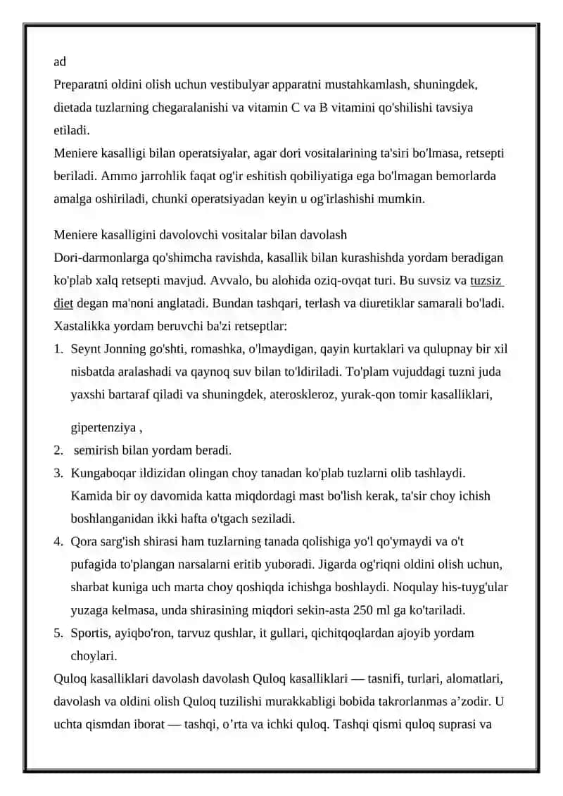 Meniere kasalligi davolash 4