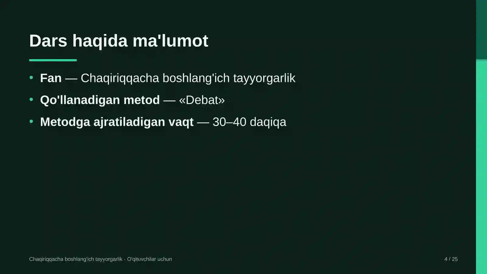 chaqiriqqacha boshlang'ich tayyorgarlik darslarida debat metodidan foydalanish 7045 4