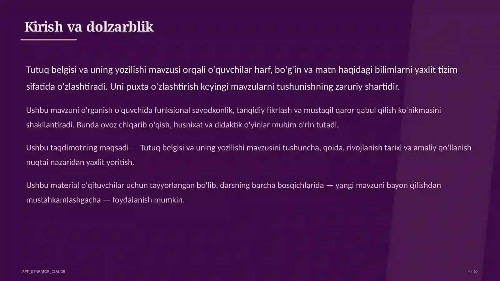 Tutuq belgisi va uning yozilishi (2-sinf) 4