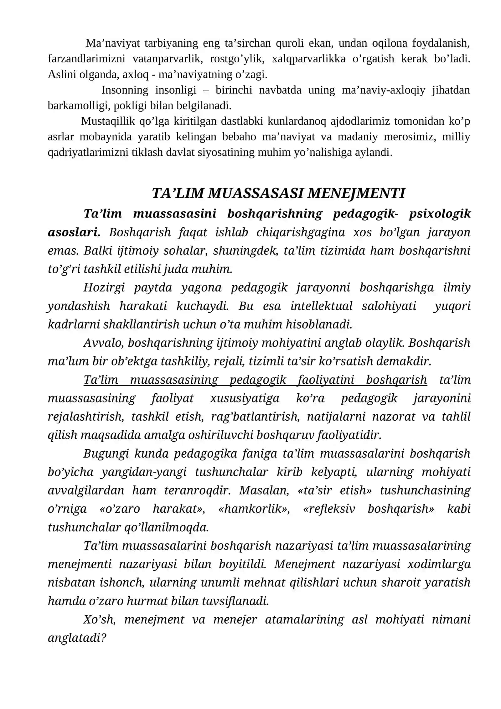 Fuqarolik tarbiyasi. O'quvchilarni ma'naviy axloqiy tarbiyalash 4