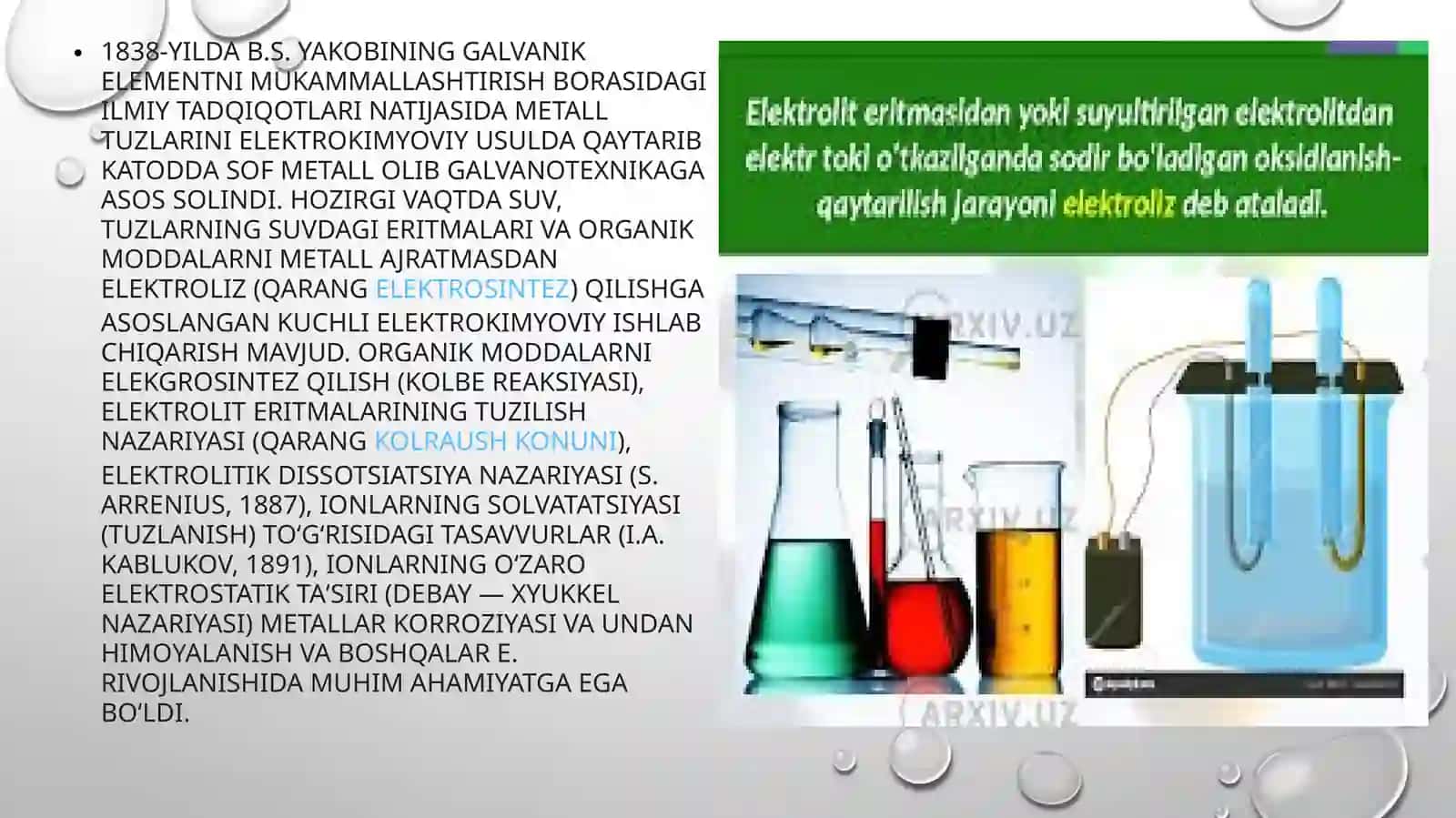 Elektrolizning fizik-kimyoviy Asoslari 4