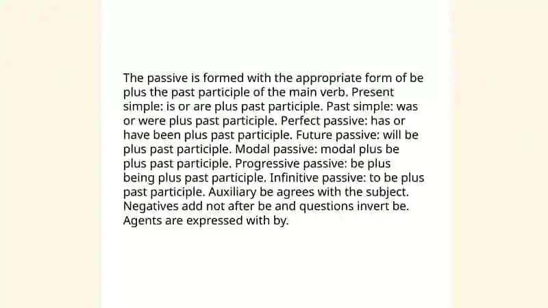 The passive voice 4
