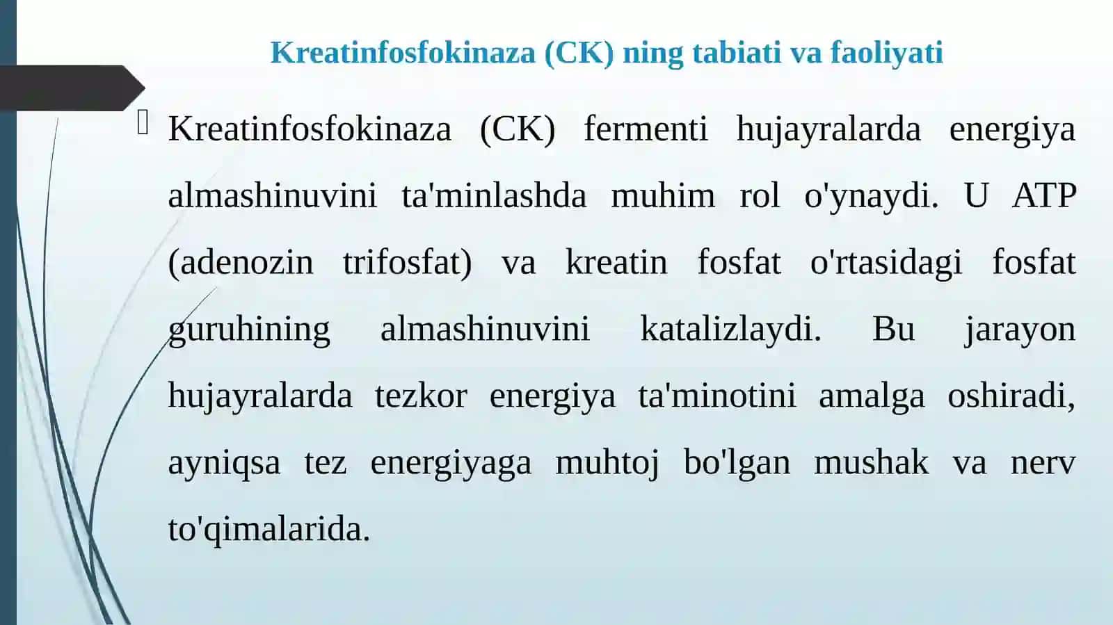 Kreatinfosfatkinazaning izoshakllari va ularni aniqlashning klinik ahamiyati 4