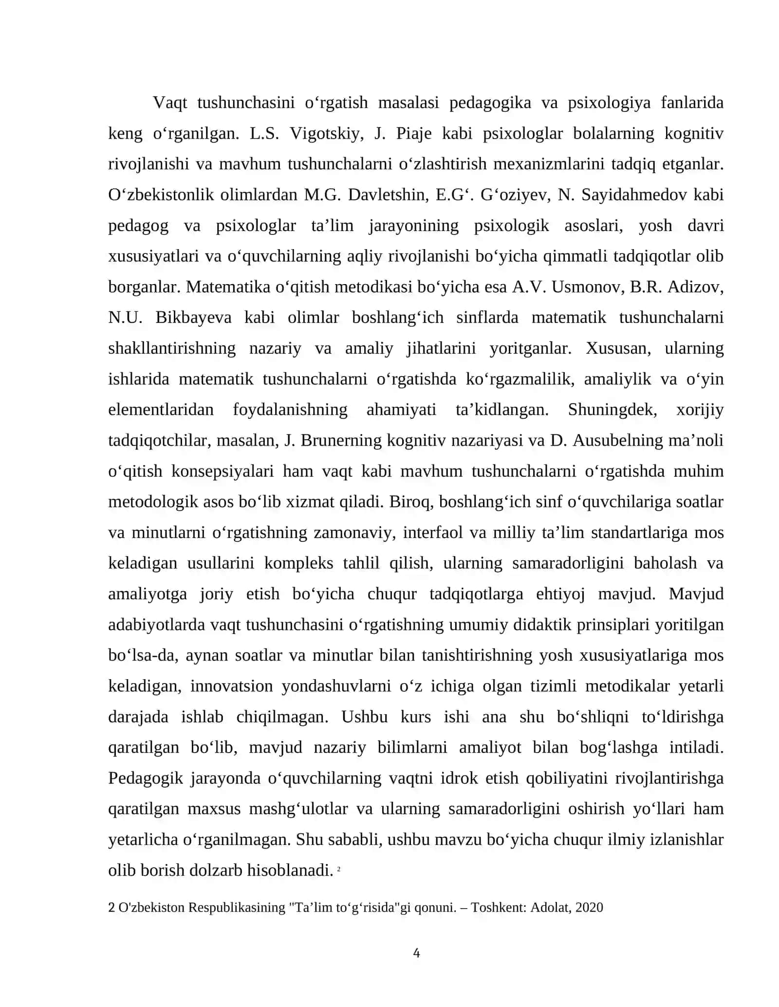 "BOSHLANGʻICH SINF OʻQUVCHILARINI SOATLAR VA MINUTLAR BILAN TANISHTIRISH USULLARI" 4