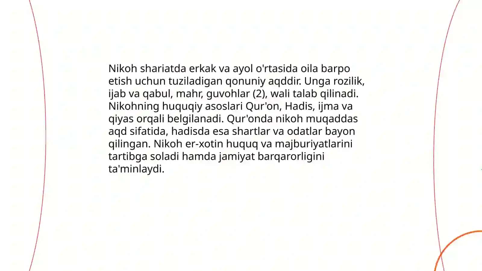 Islom huquqshunosligida oila nikox taloq tushunchalarini taʼriflash 4