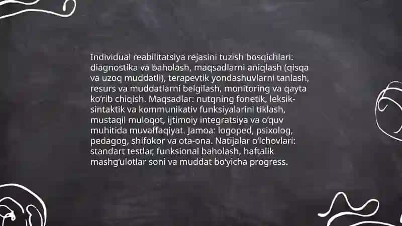 Nutq kamchiliklarini diagnostik baholash metodlari 4